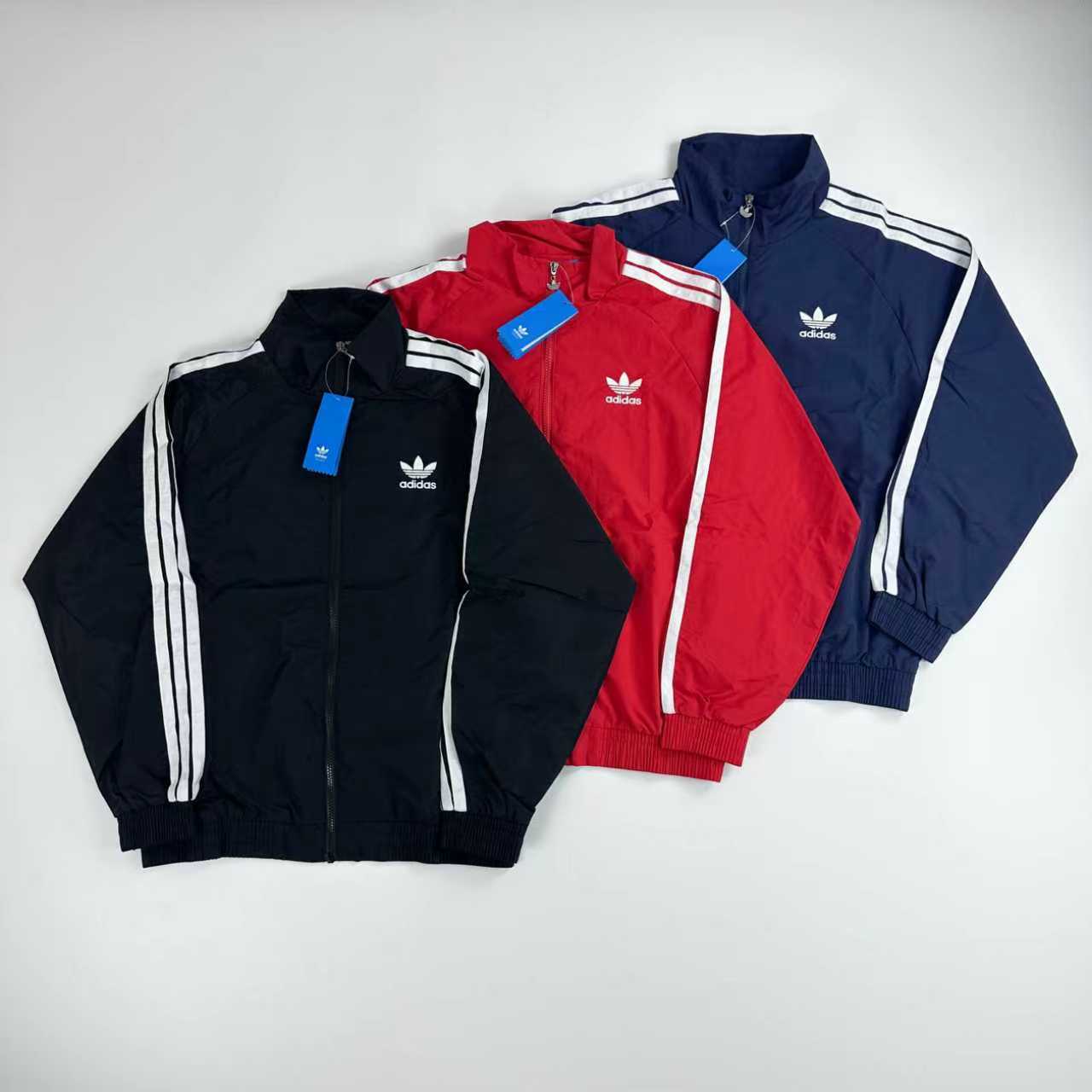 Adidas  Jacket Blaxk, Blue，White Jackets