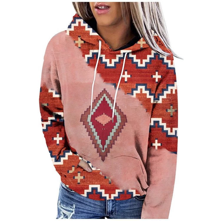 Women's Winter Hoodie with Ethnic 3D Digital Print - Multiple Colors Available​