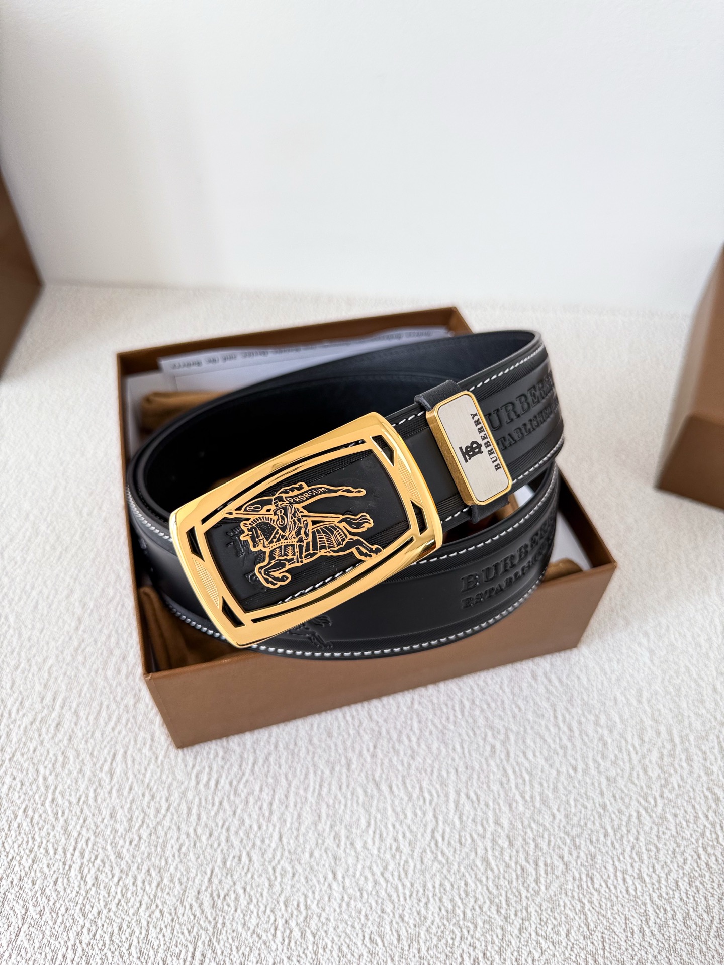 Burberry Belt Set Brown Mise