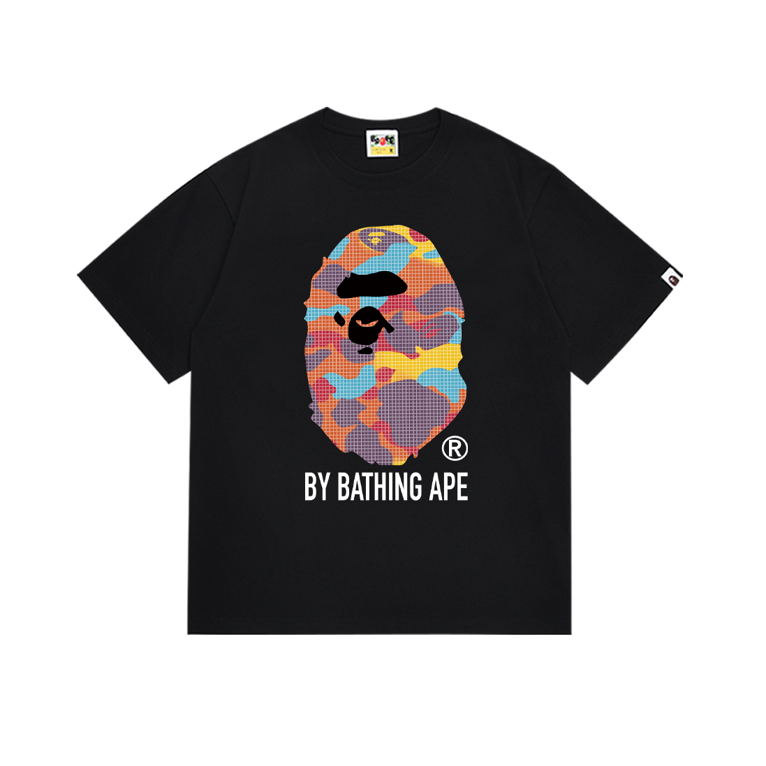 A Bathing Ape Multi Logo Ape Head Tee Black