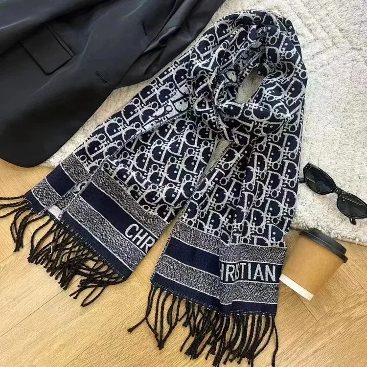 Christian Dior Scarf Blue Mise