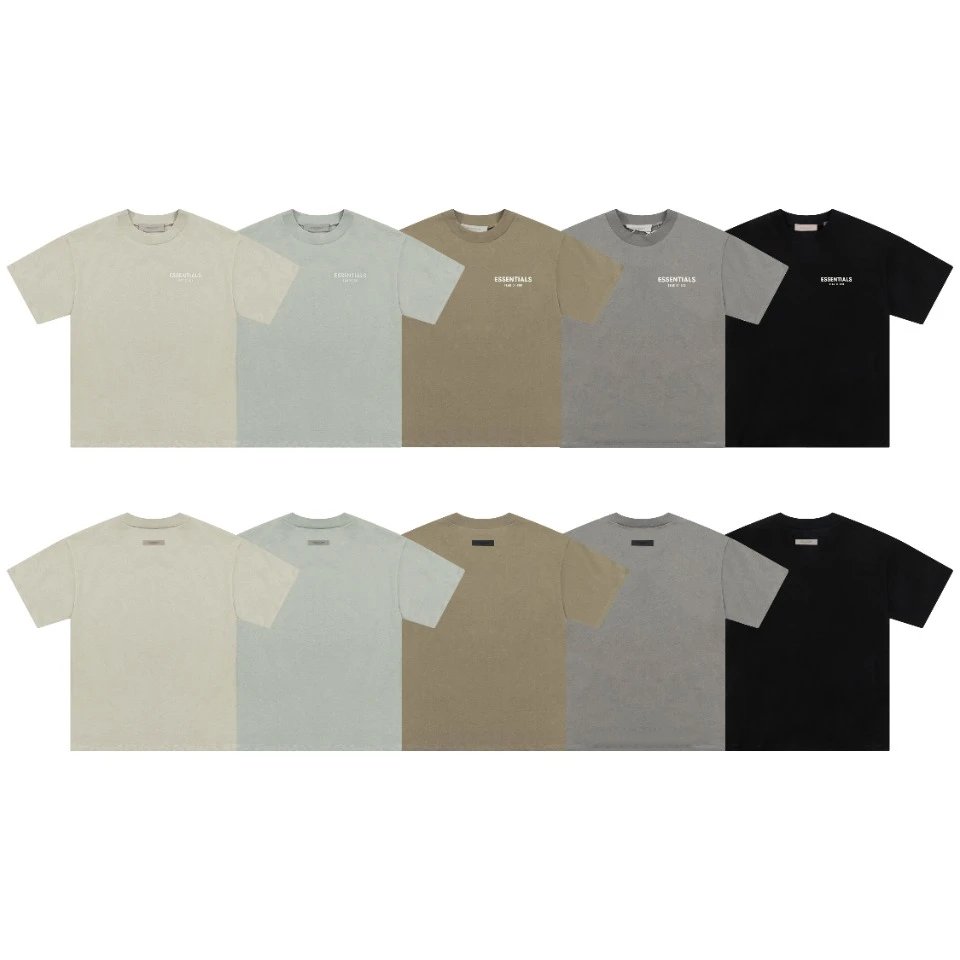 fear of god essentials t-shirt in beige - t-shirts