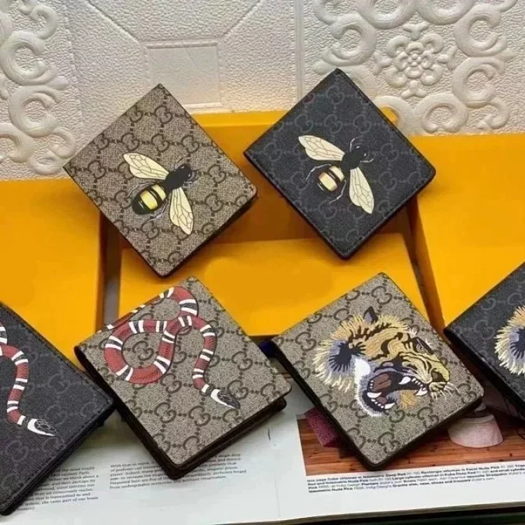 Gucci Wallets with Bee, Snake, and Tiger Designs, Beige, Mise