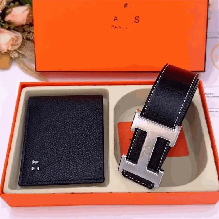 Hermès Wallet & Belt Set Black Mise