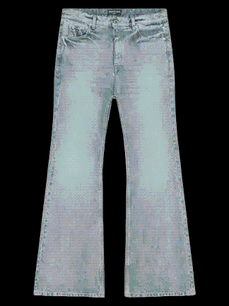 Light Blue Flared Jeans - 70s Retro Style