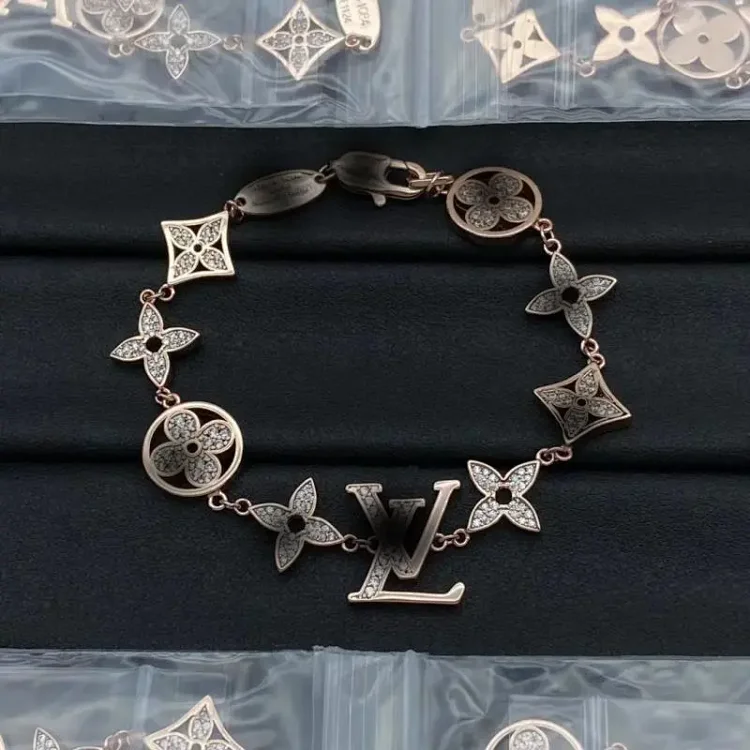 Louis Vuitton Bracelet with Diamond Details Rose Gold Jewelry