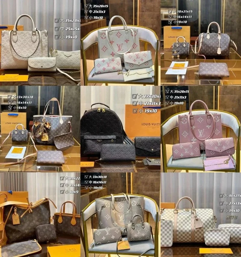 Louis Vuitton Handbags and Wallets Collection - Gray, Pink, Beige - Mise