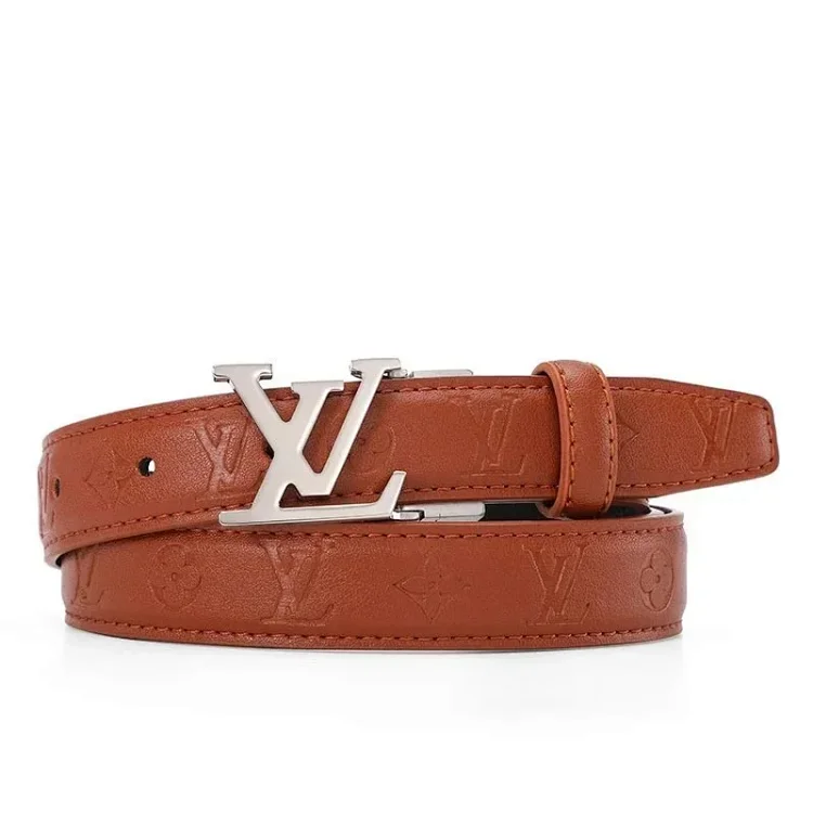 Louis Vuitton LV Monogram Leather Belt Tan Mise