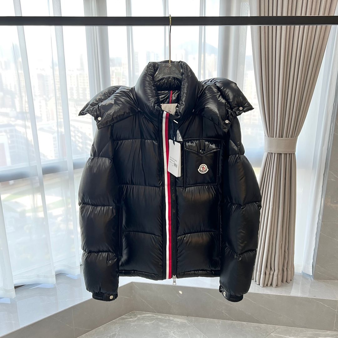 Moncler Color-Block Striped Down Jacket