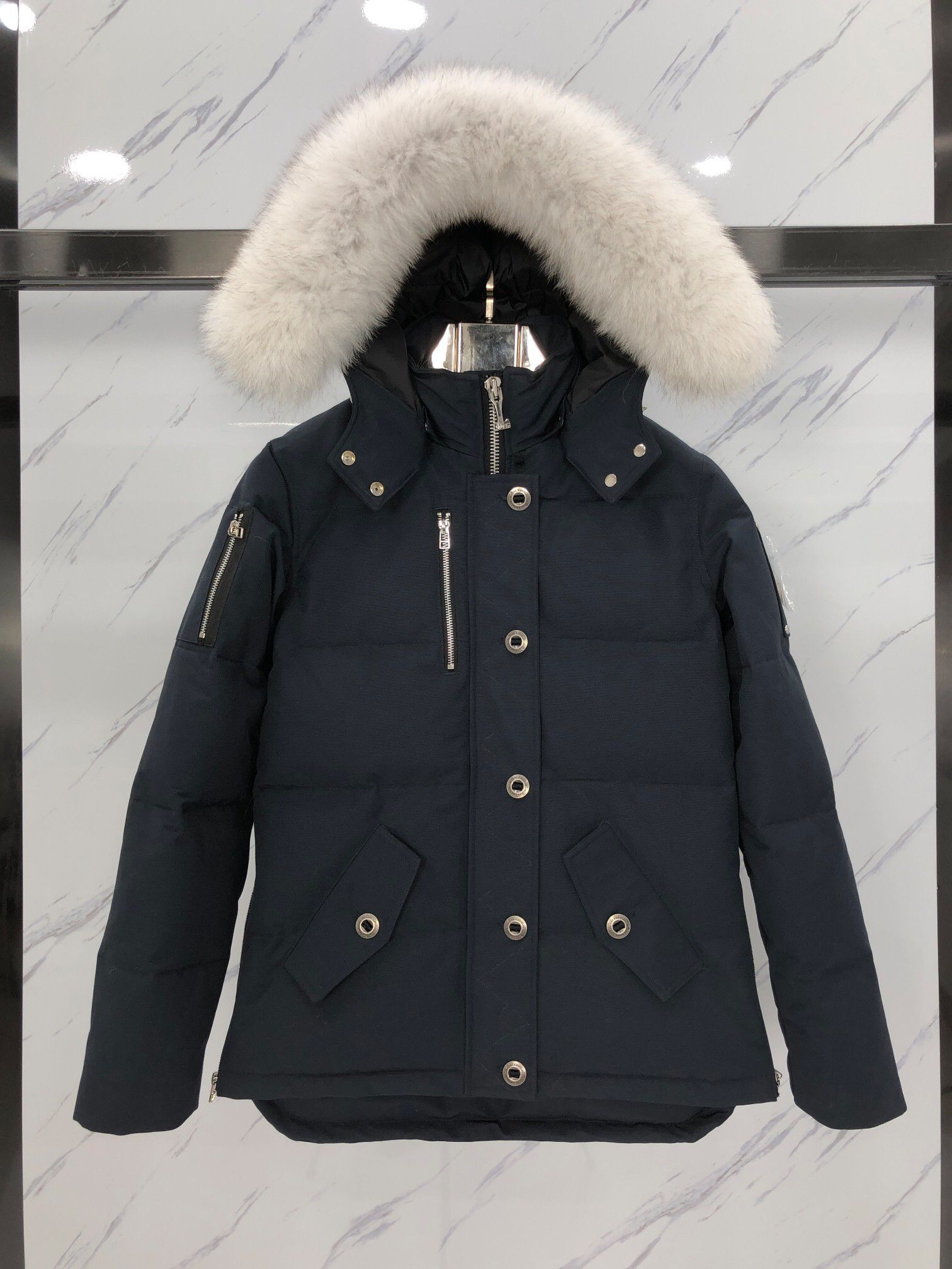 Moose Knuckles Short Women's Jacket in Rich Navy