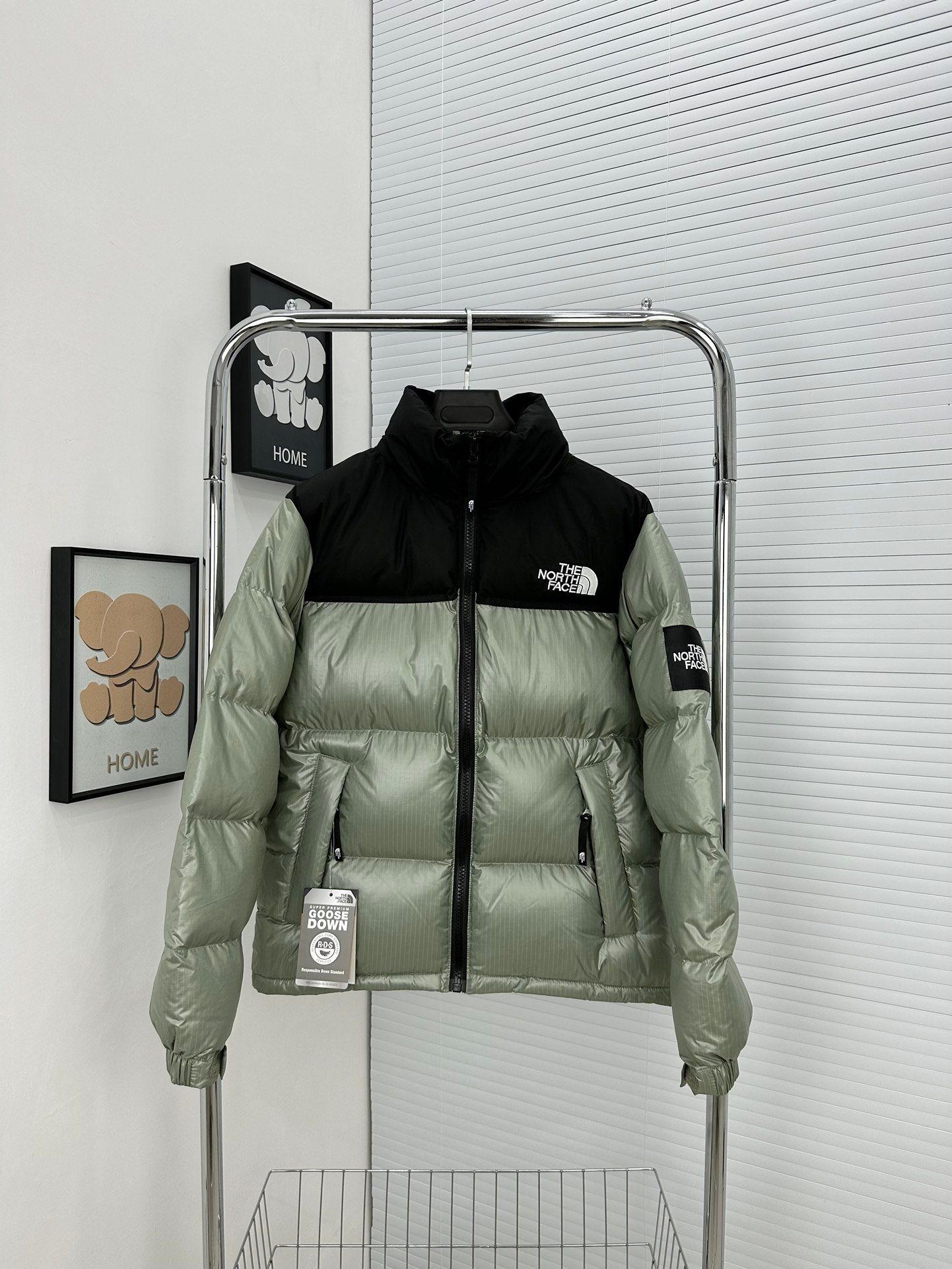 Premium The North Face 1996 Nuptse Jacket in Mustard Green