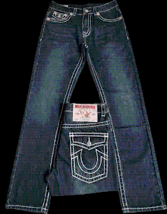 True Religion Dark Blue Denim Jeans - Premium Quality