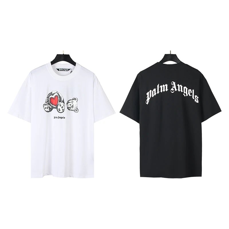 palm angels t-shirt white black t-shirts