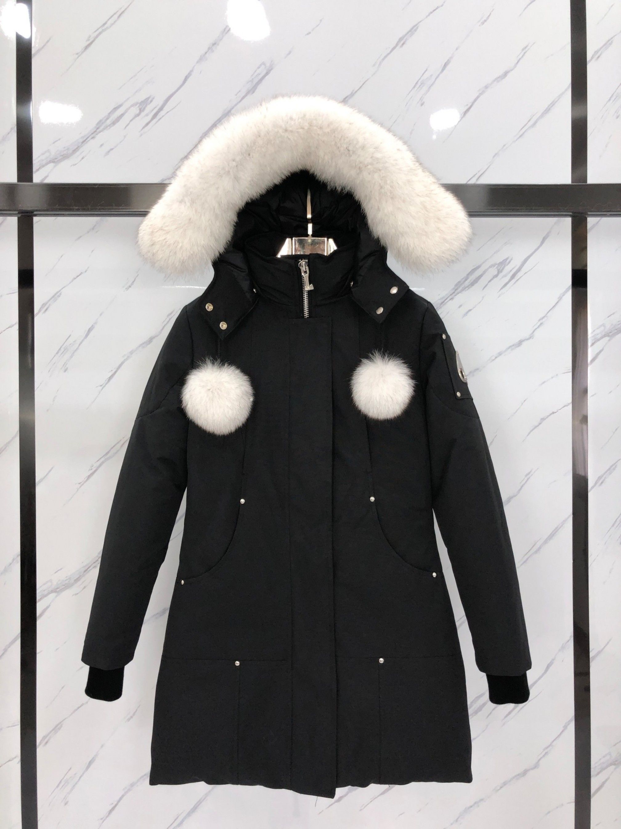 Women's Black Cropped Puffer | Moose Knuckles